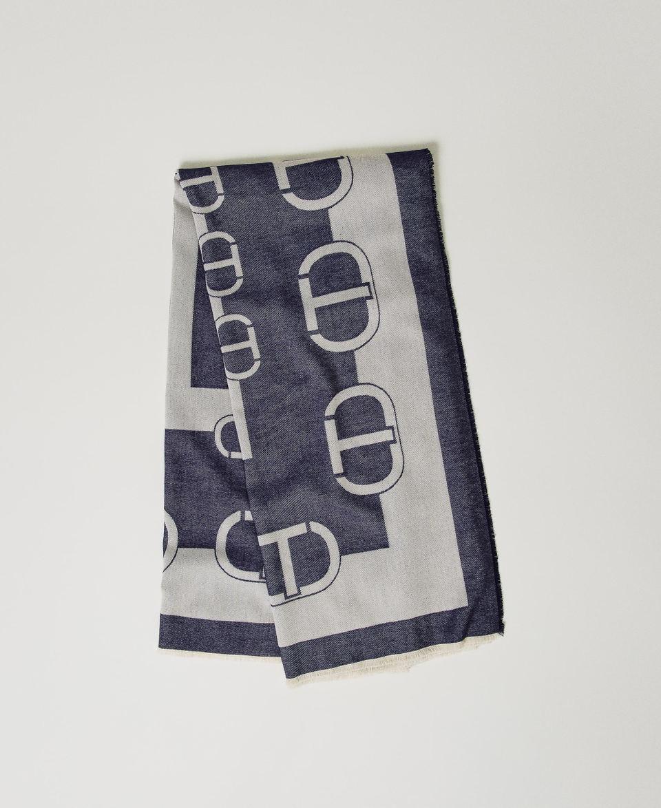 Twin Set Kefiah jacquard con logo