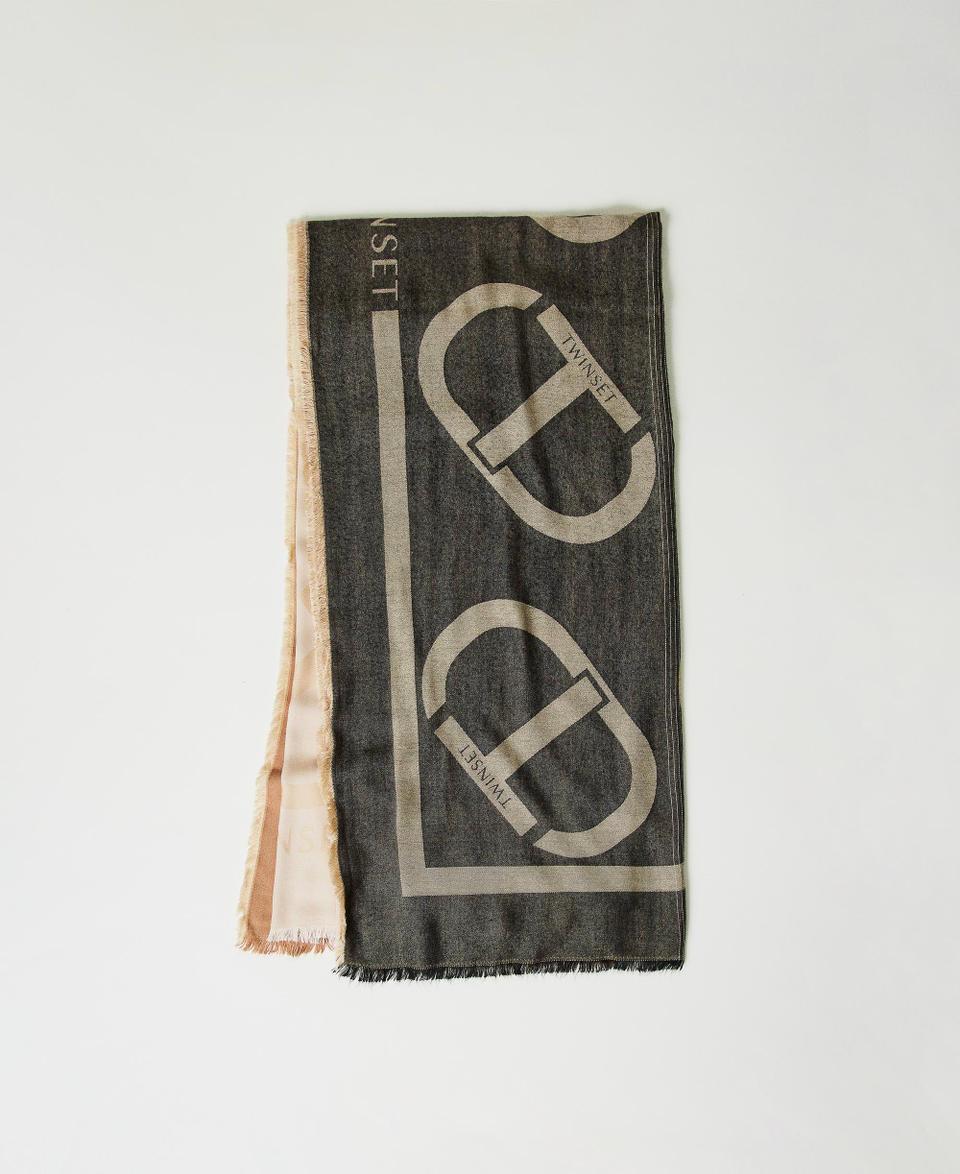 Twin Set Kefiah jacquard con Oval T