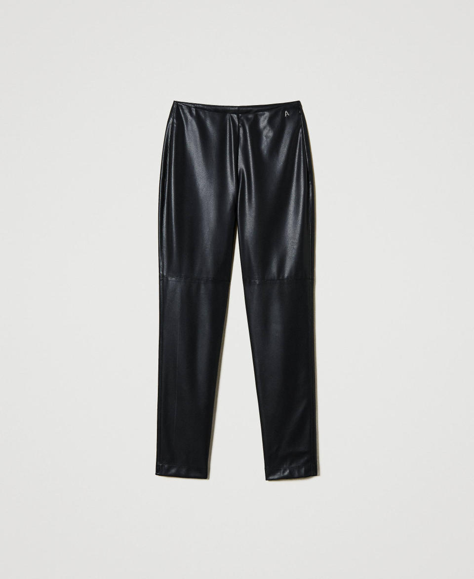 Twin Set Leggings Effetto Pelle