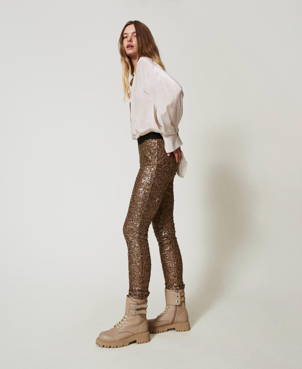Twin Set Leggings MYFO In Full Paillettes