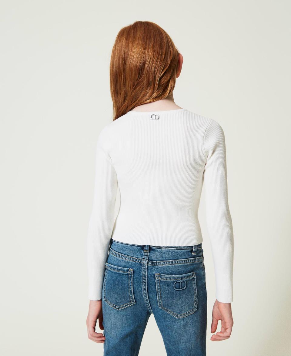 Twin Set Maglia A Costine Con Intreccio