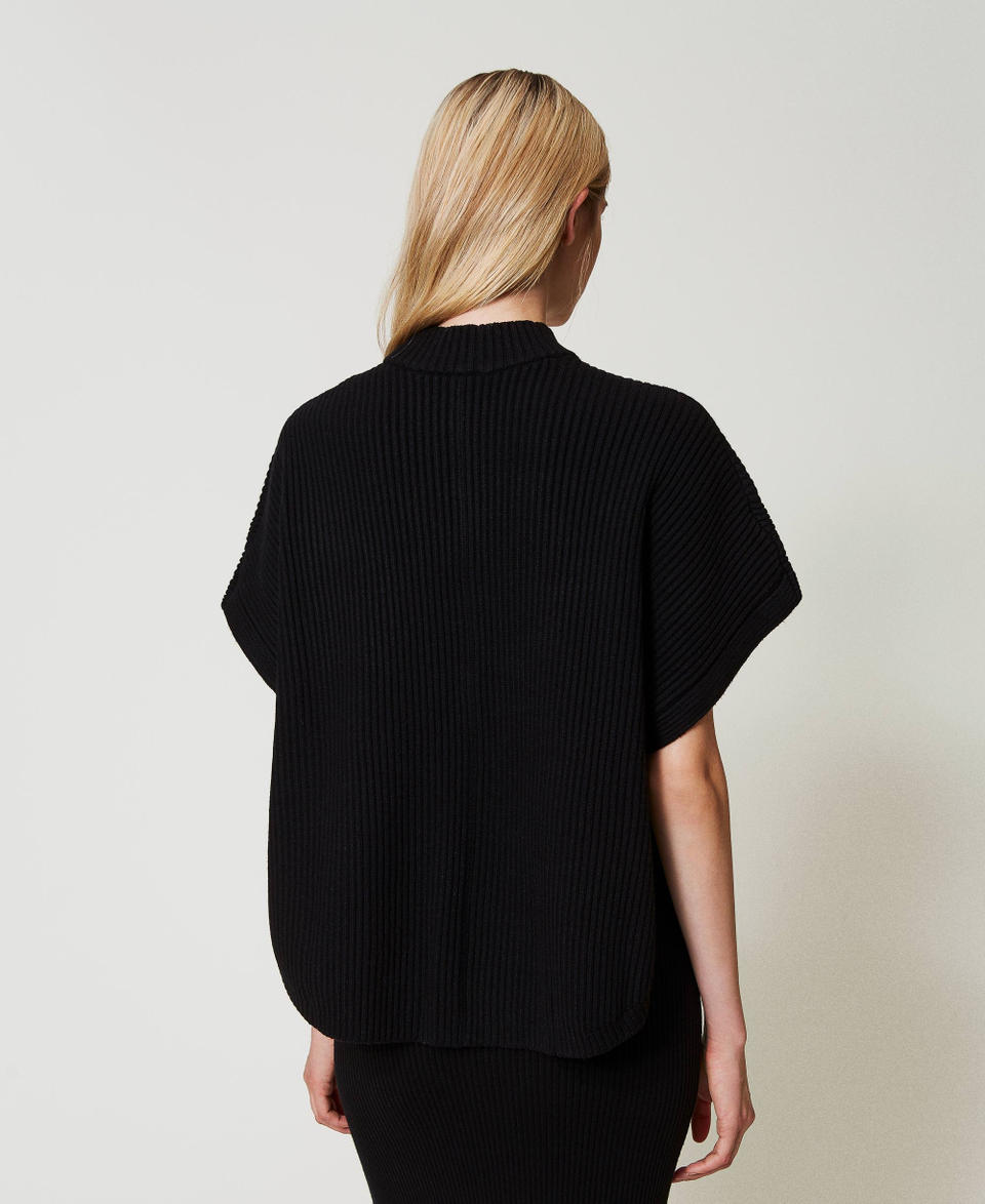 Twin Set Maglia A Poncho A Costine