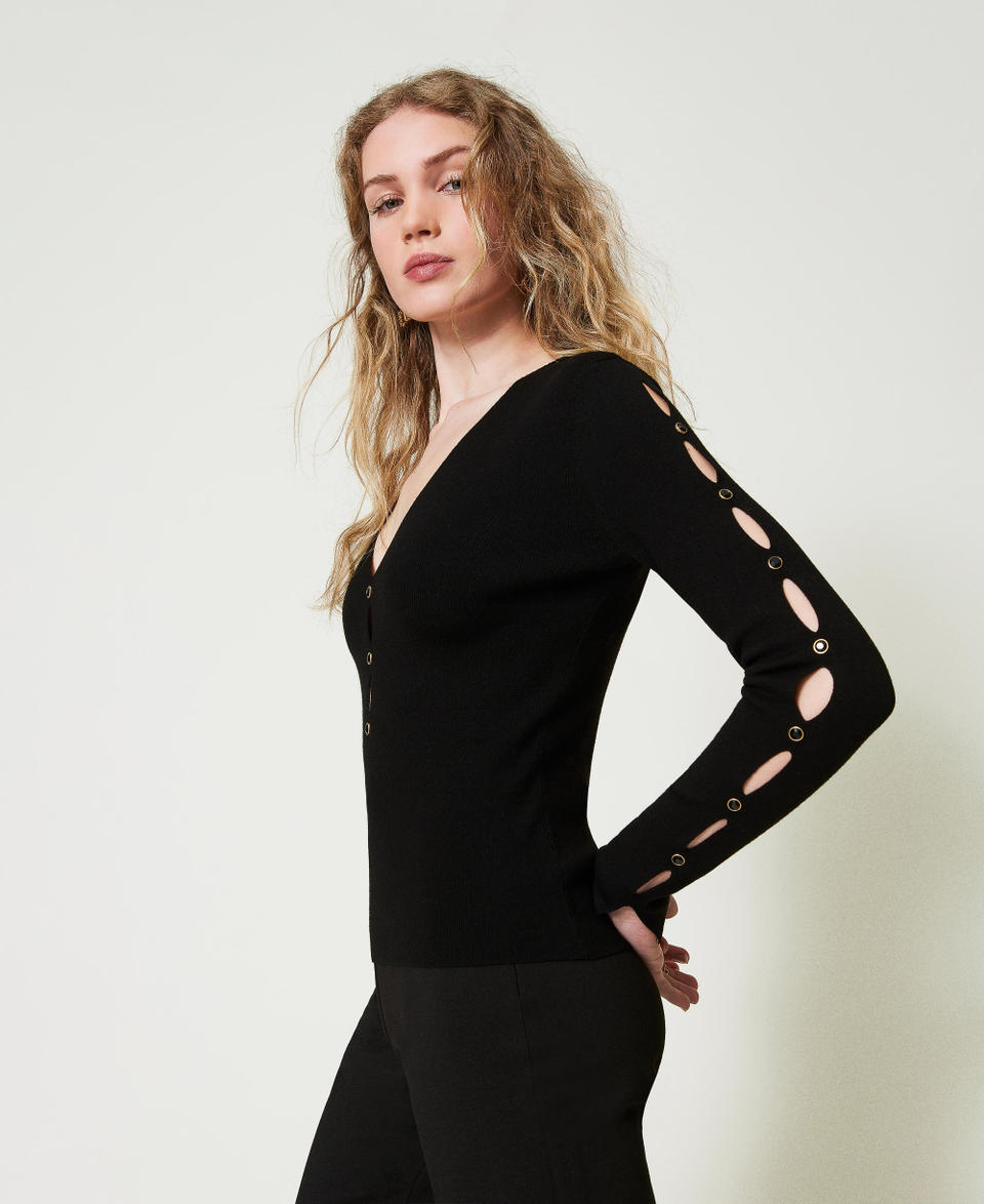 Twin Set Maglia Con Cut-out E Borchie