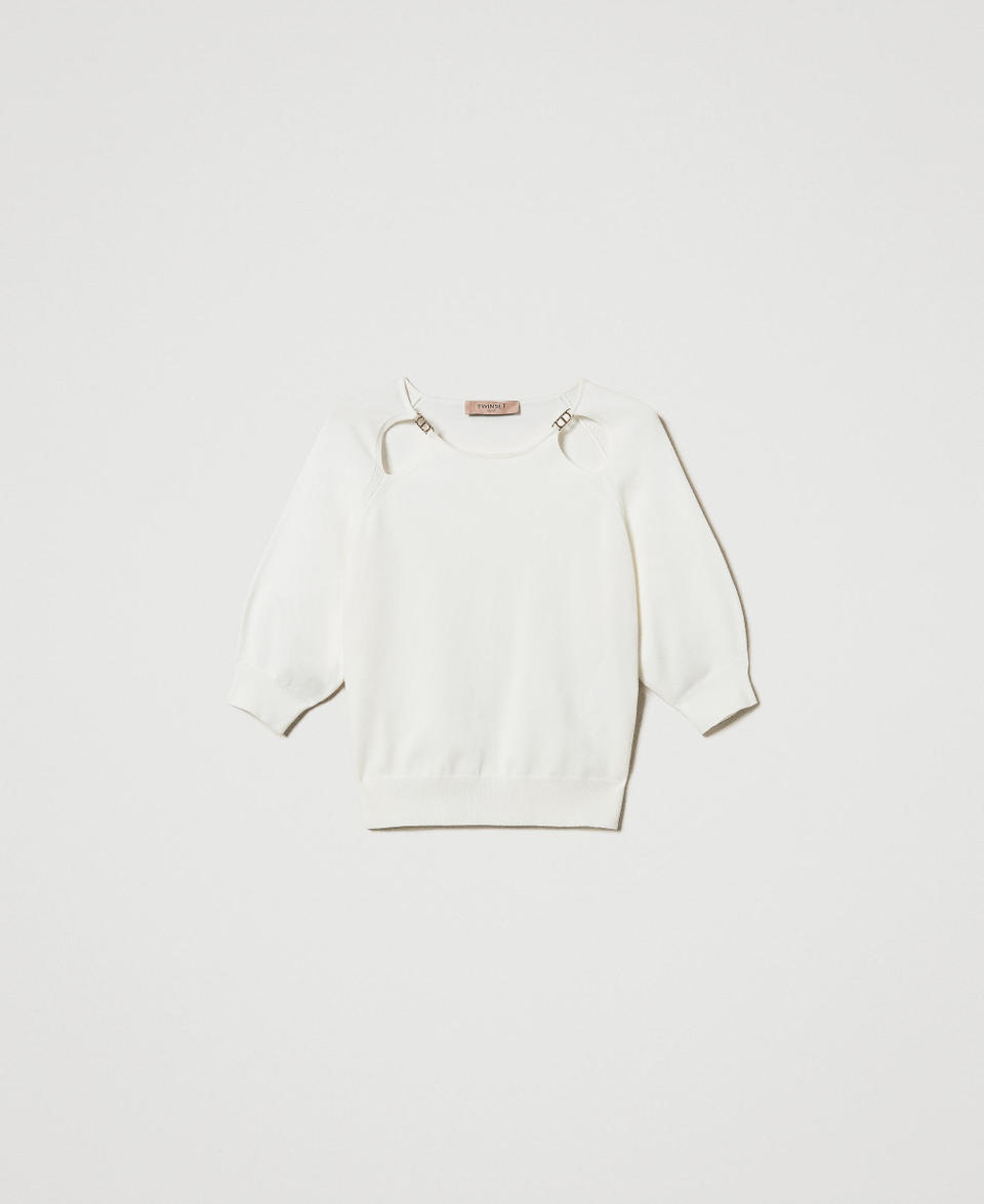 Twin Set Maglia Con Cut-out E Oval T