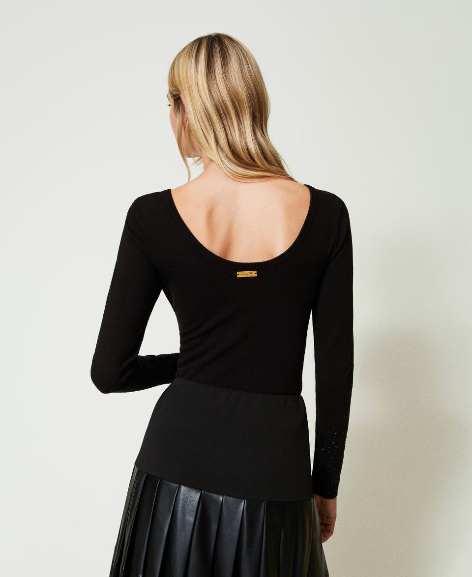 Twin Set Maglia Con Strass In Dégradé