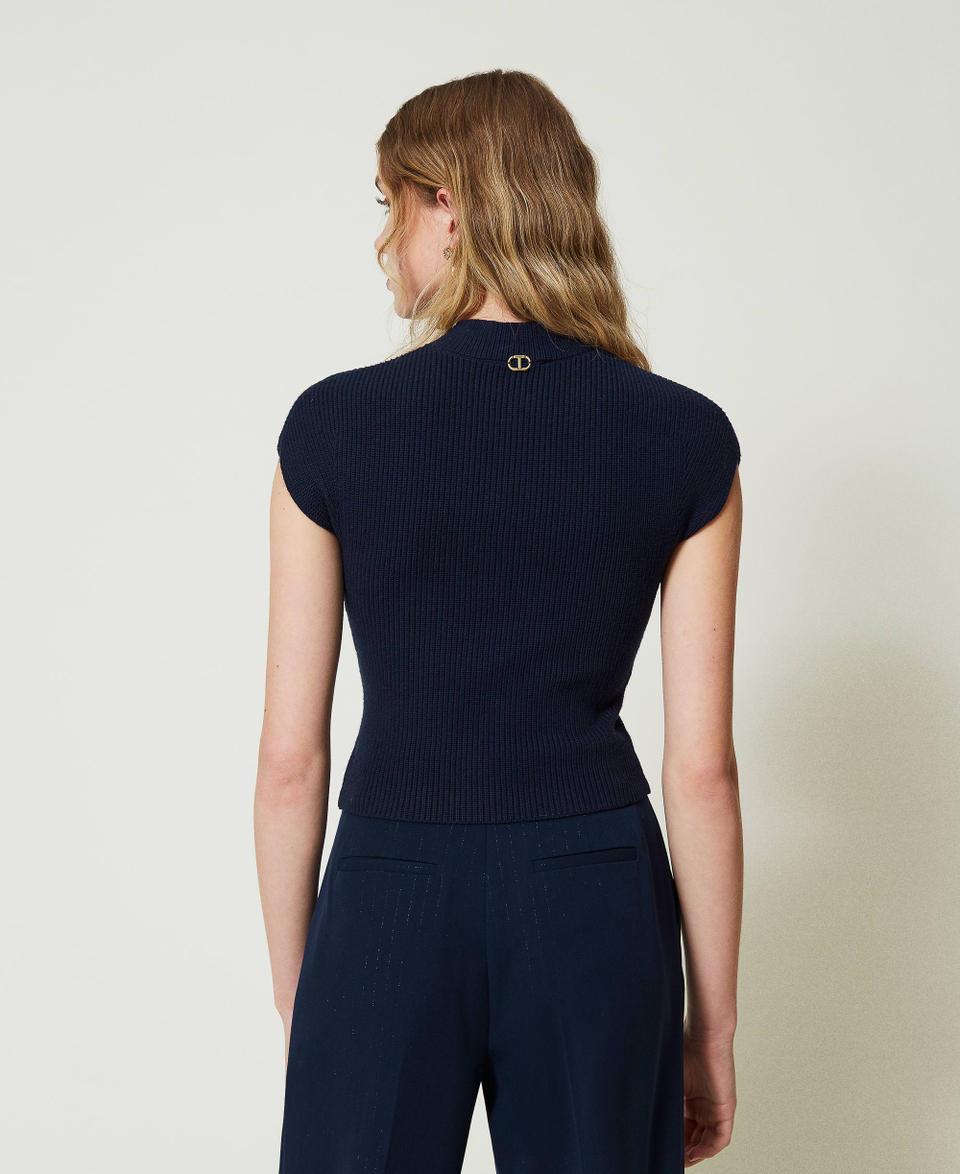 Twin Set Maglia Fitted A Costine Décor