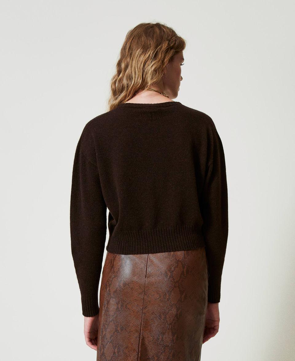 Twin Set Maglia Girocollo In Eco-cashmere