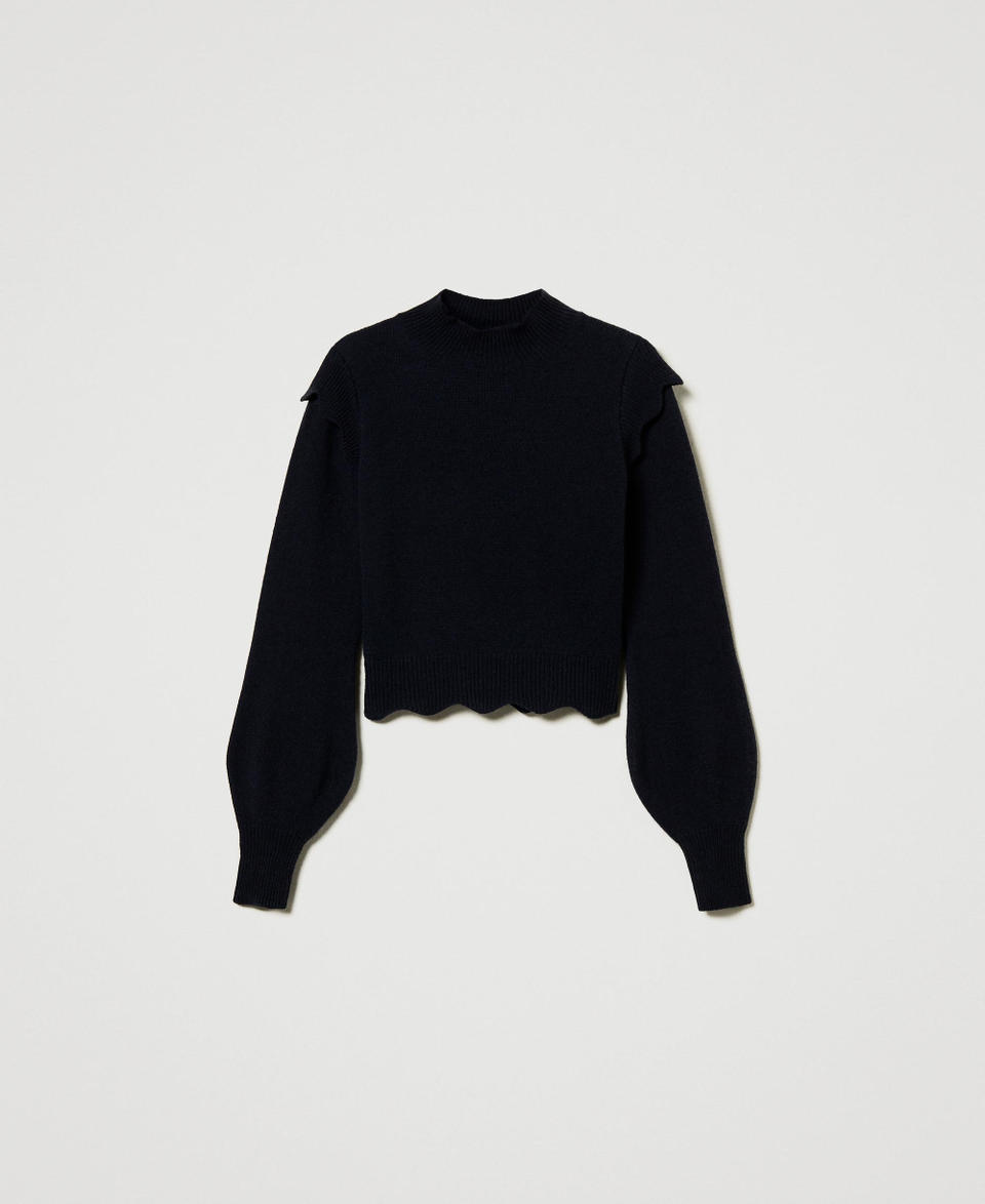 Twin Set Maglia In Lana E Cashmere Con Smerli