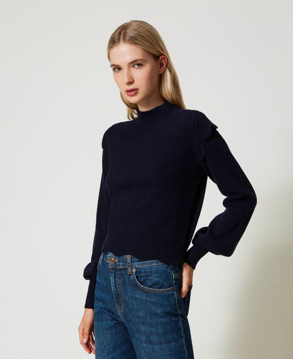 Twin Set Maglia In Lana E Cashmere Con Smerli