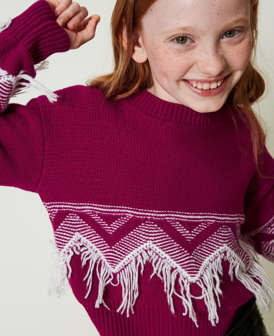 Twin Set Maglia in misto lana con frange