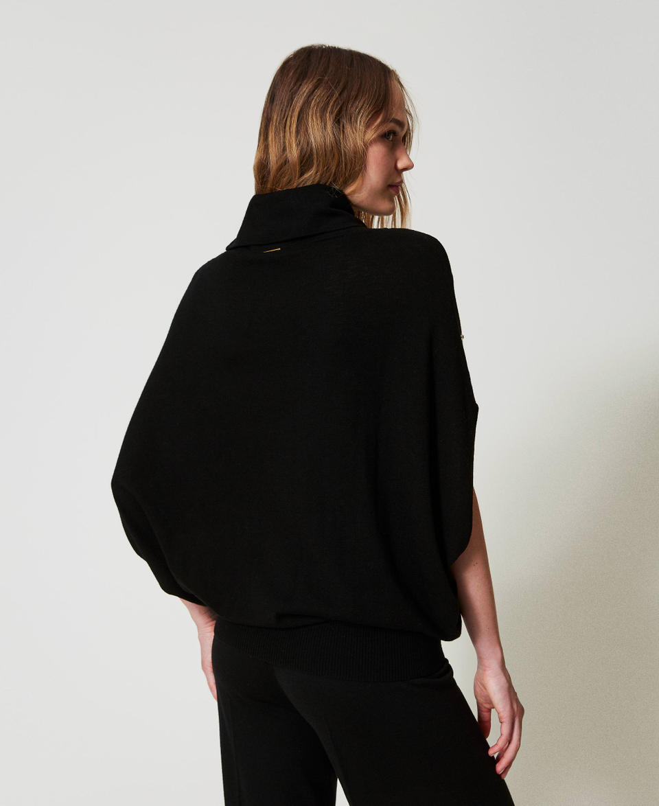 Twin Set Maglia In Misto Lana Con Ricamo Di Perle