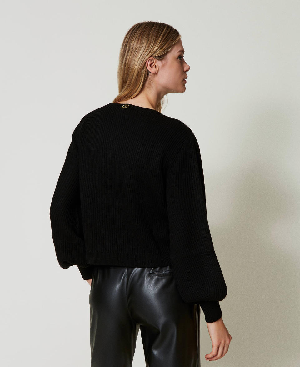 Twin Set Maglia In Misto Lana Crochet