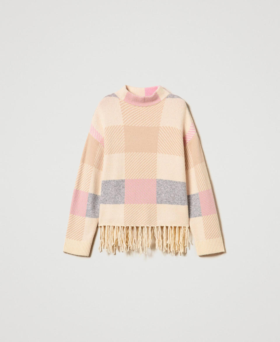 Twin Set Maglia Jacquard Con Frange