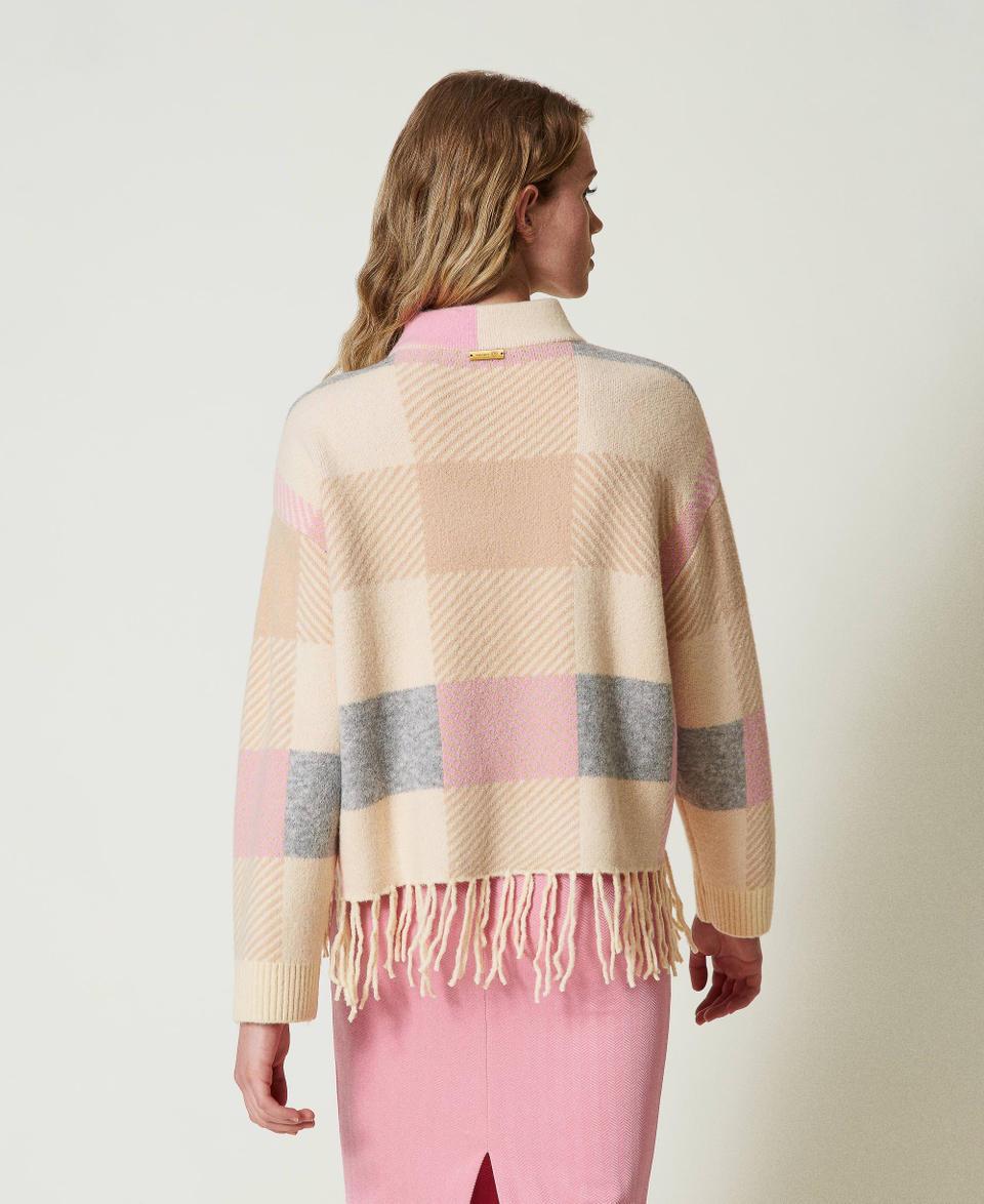 Twin Set Maglia Jacquard Con Frange