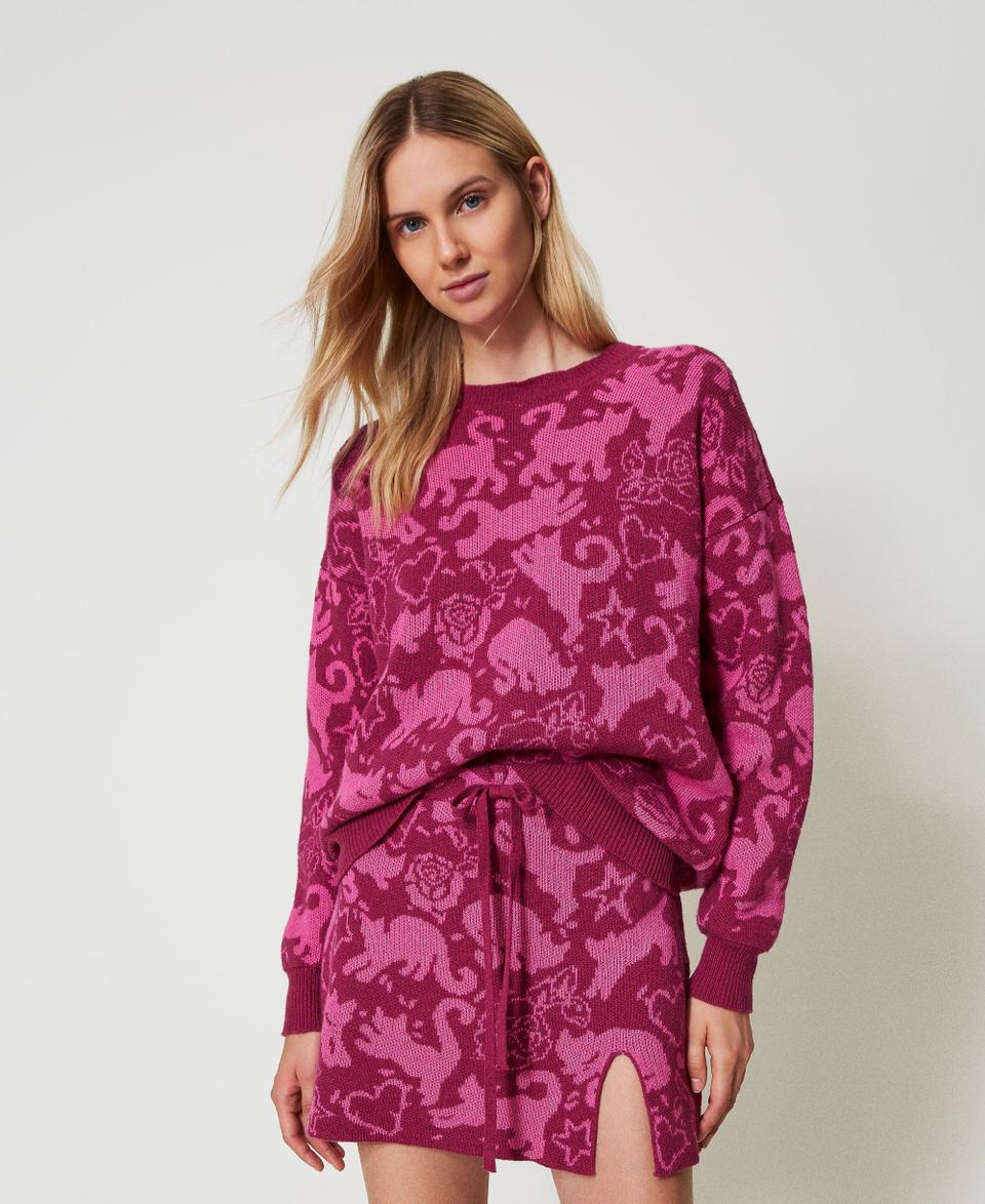 Twin Set Maglia jacquard in filato Treeblend