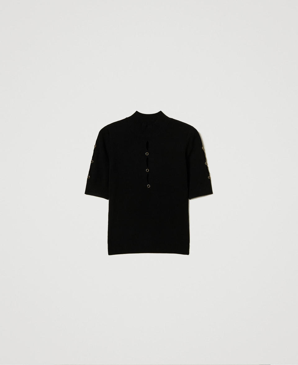 Twin Set Maglia Lupetto Con Cut-out E Borchie