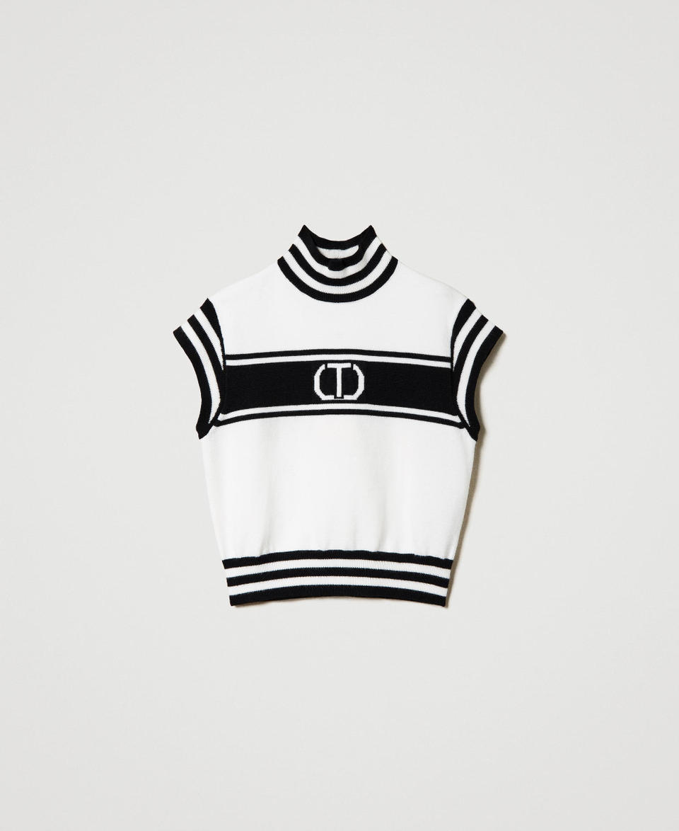 Twin Set Maglia Lupetto Con Oval T Jacquard