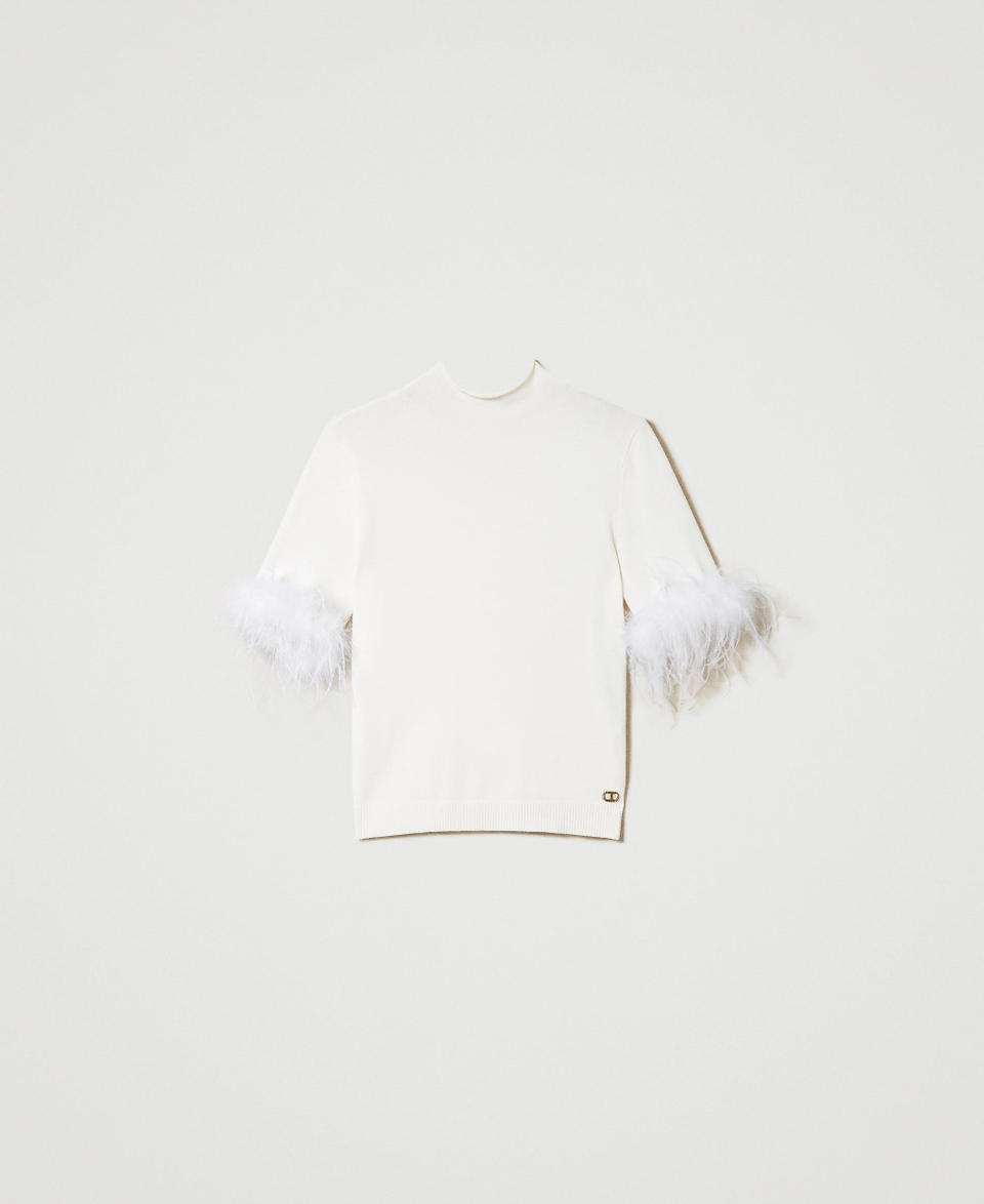 Twin Set Maglia Lupetto Con Piume