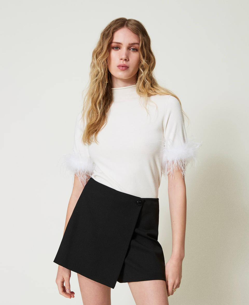 Twin Set Maglia Lupetto Con Piume