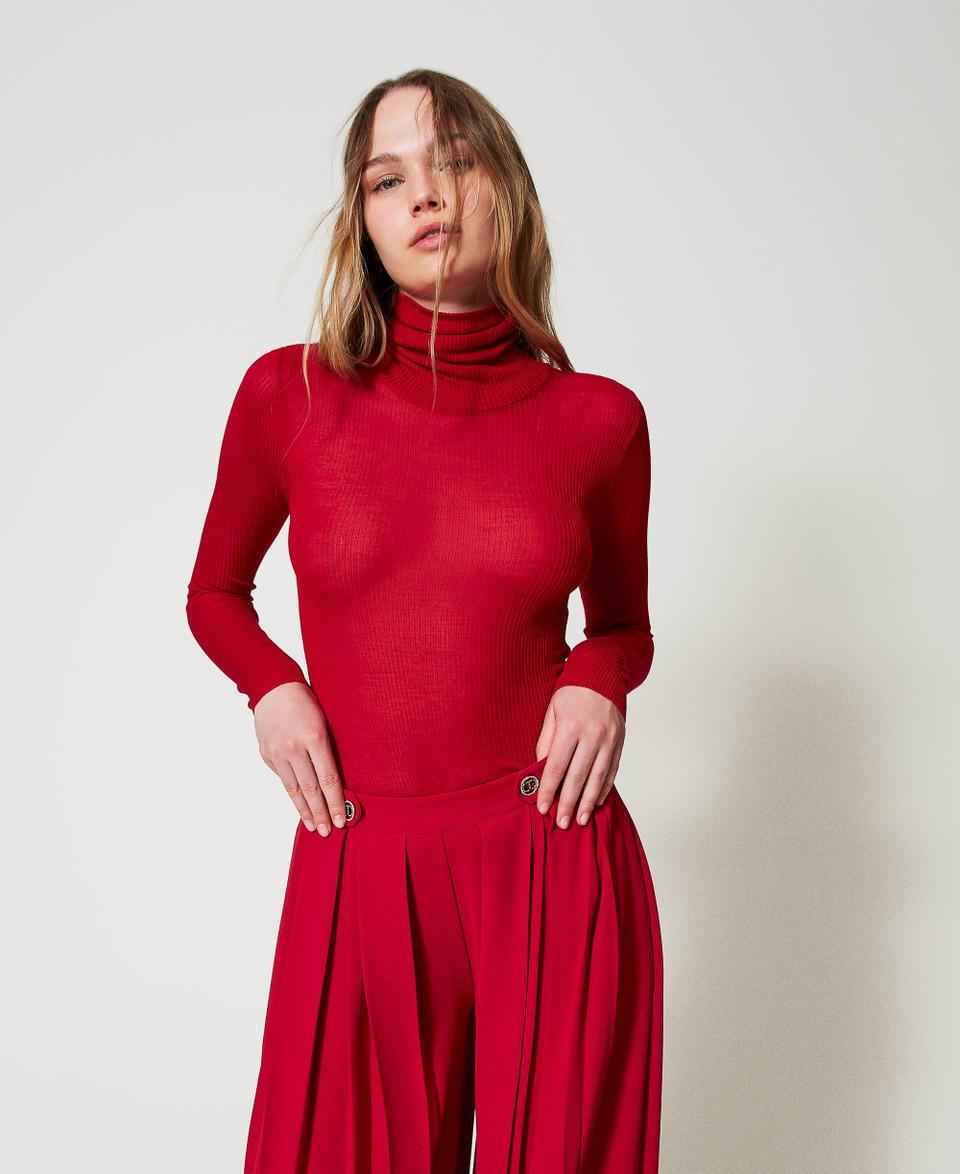 Twin Set Maglia Lupetto Fitted In Viscosa