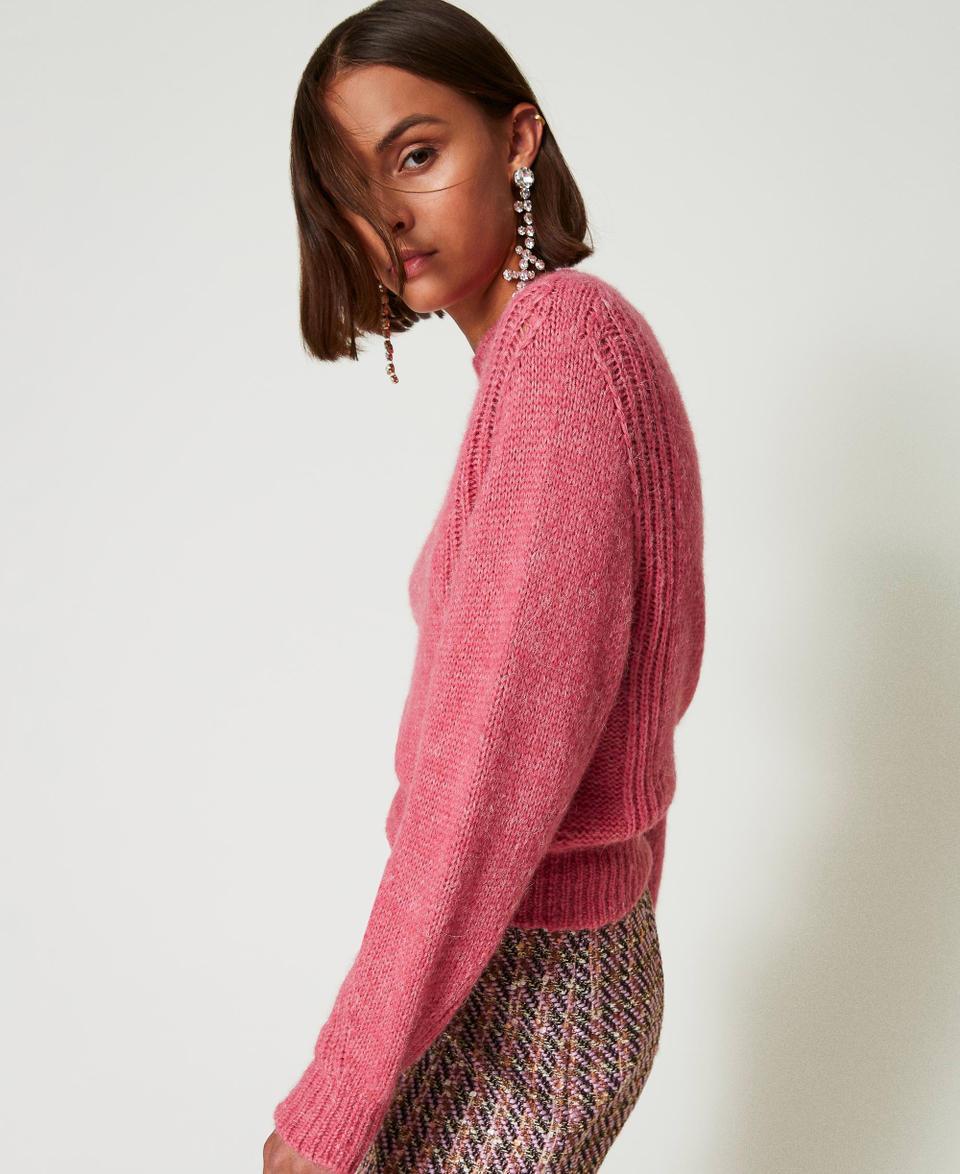 Twin Set Maglia Lupetto In Misto Lana Seamless