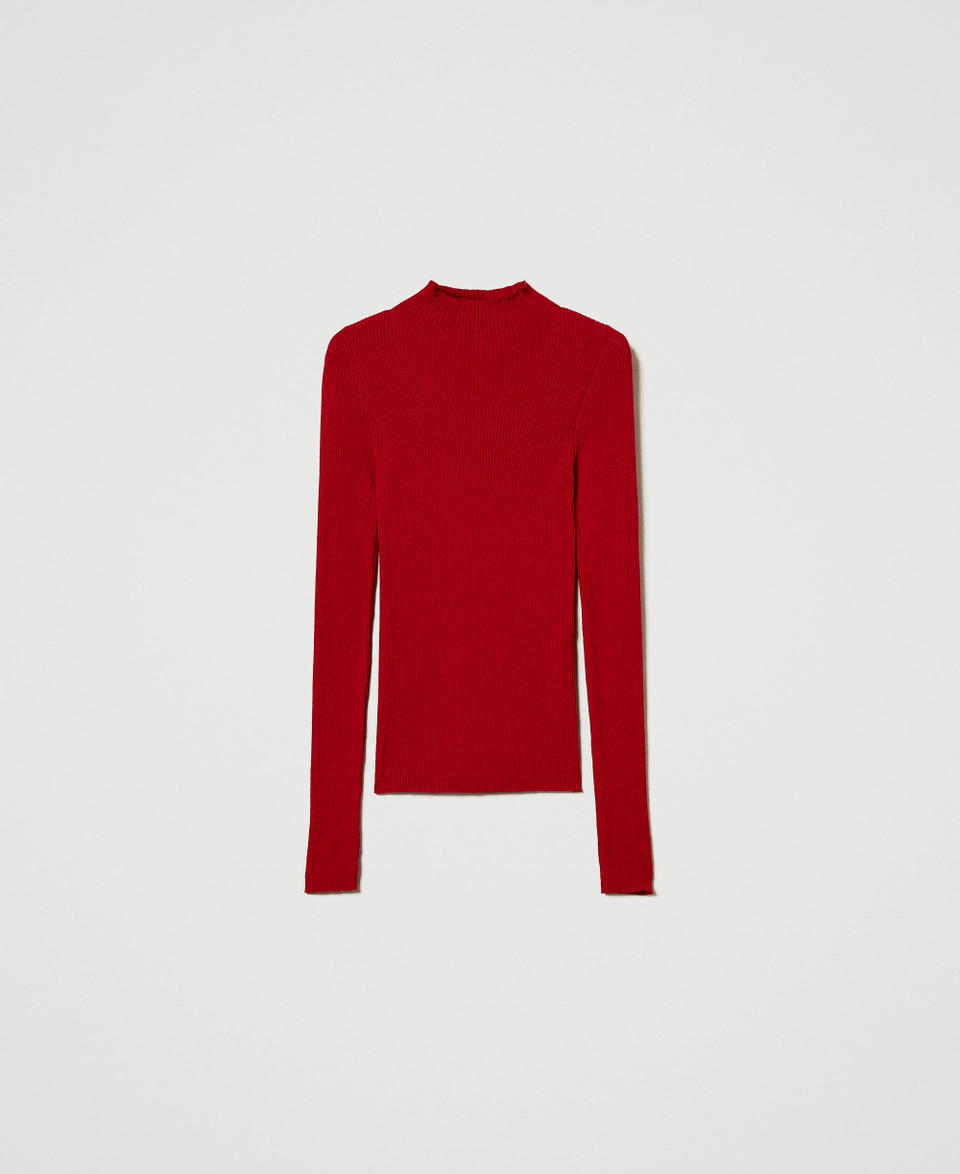 Twin Set Maglia Lupetto Seamless In Lana