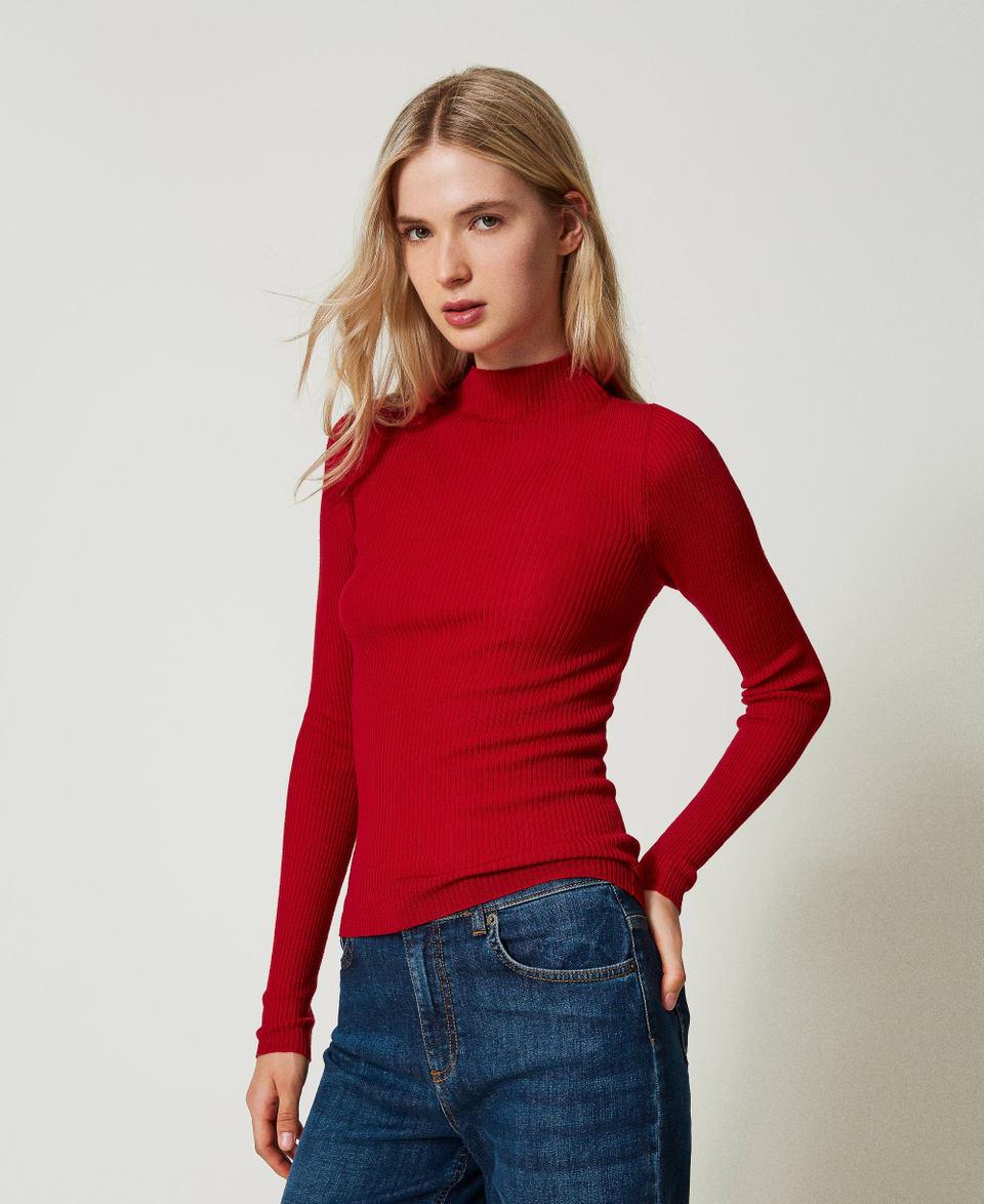 Twin Set Maglia Lupetto Seamless In Lana