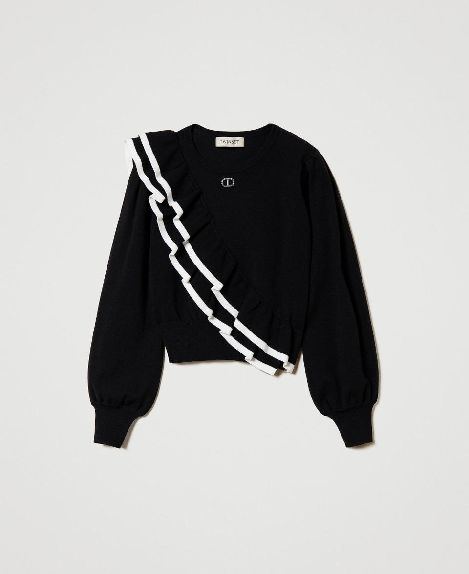 Twin Set Maglia Regular Con Doppia Balza