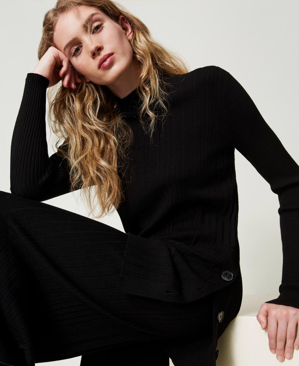 Twin Set Maxi maglia plissé con bottoni