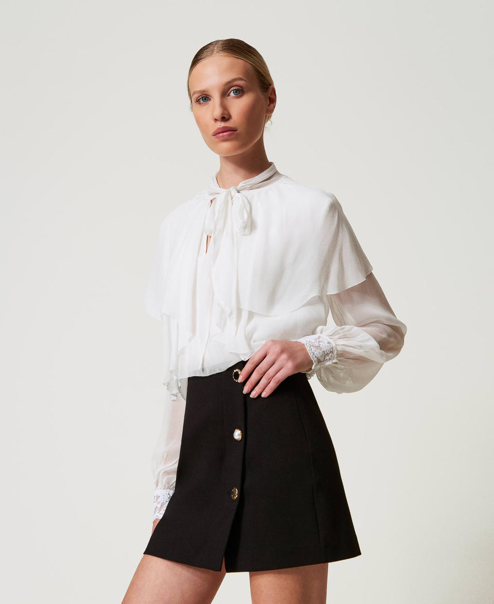 Twin Set Minigonna Con Bottoni Gioiello