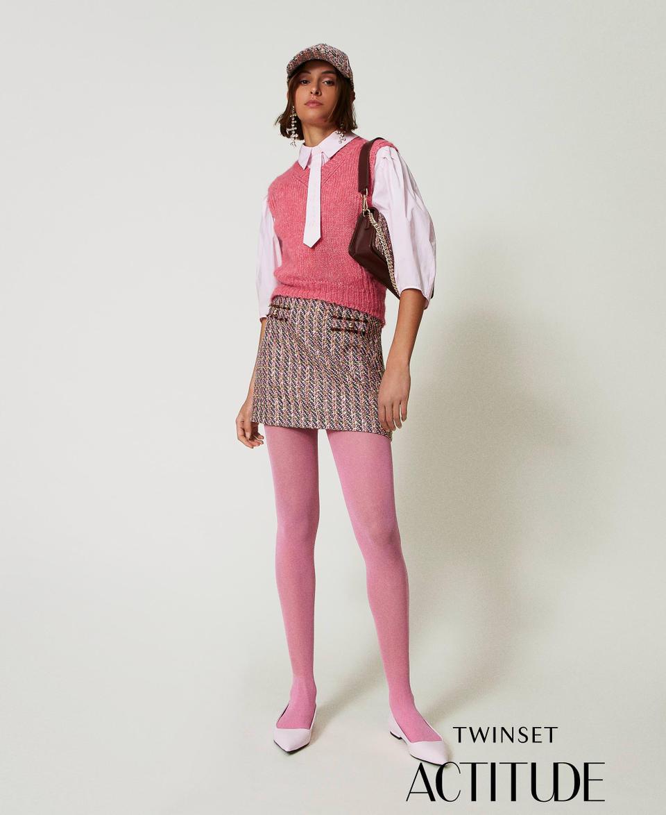 Twin Set Minigonna in bouclé e lurex