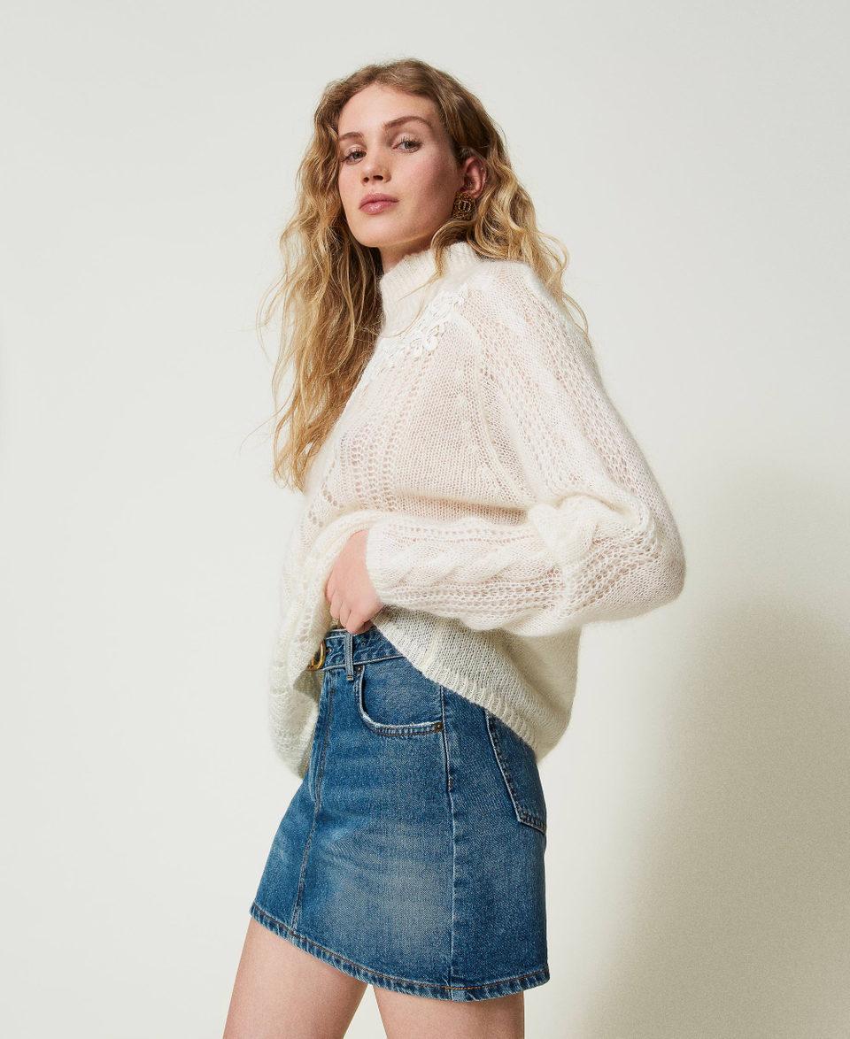 Twin Set Minigonna In Jeans Con Cintura