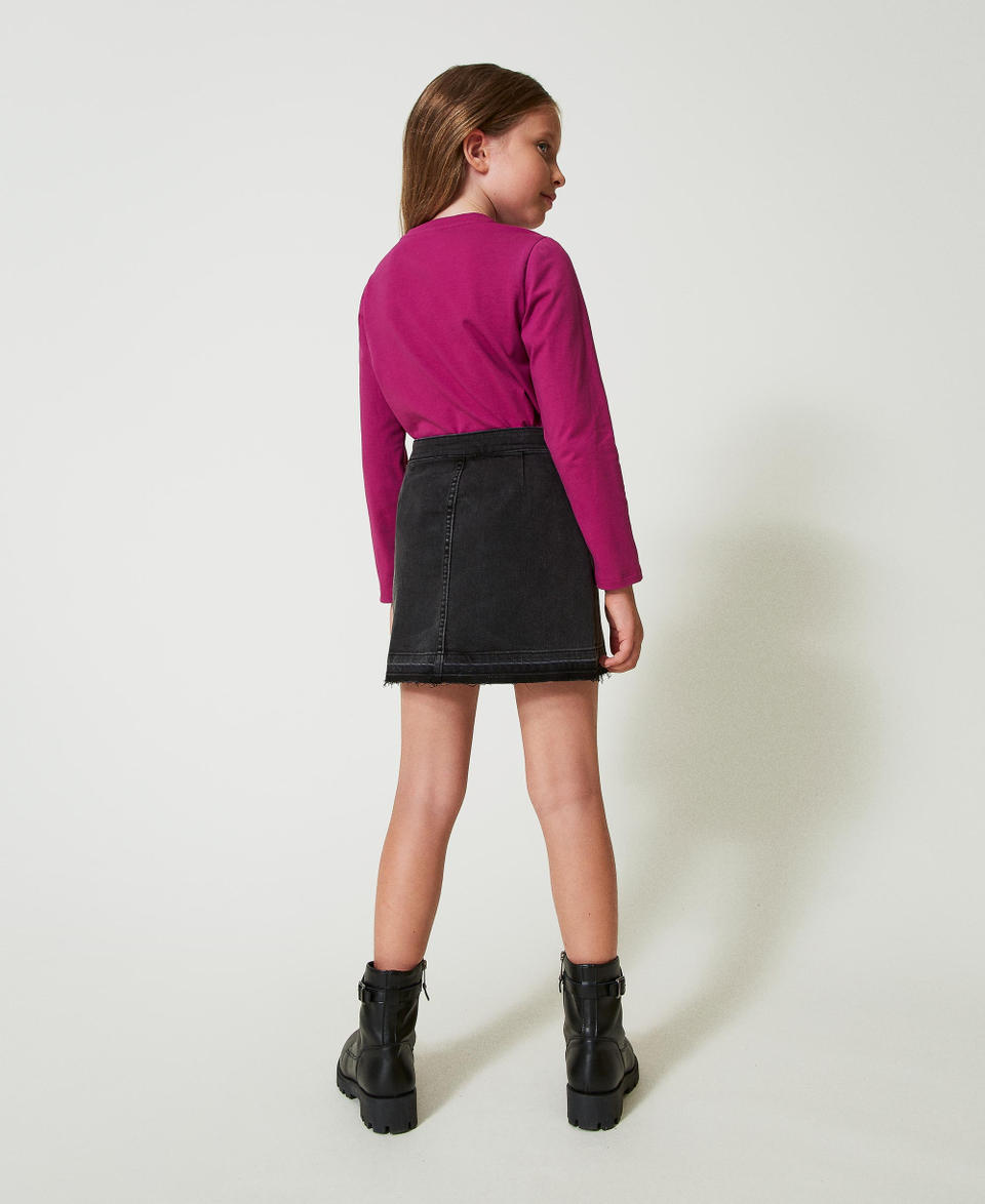 Twin Set Minigonna In Jeans Con Spacchi