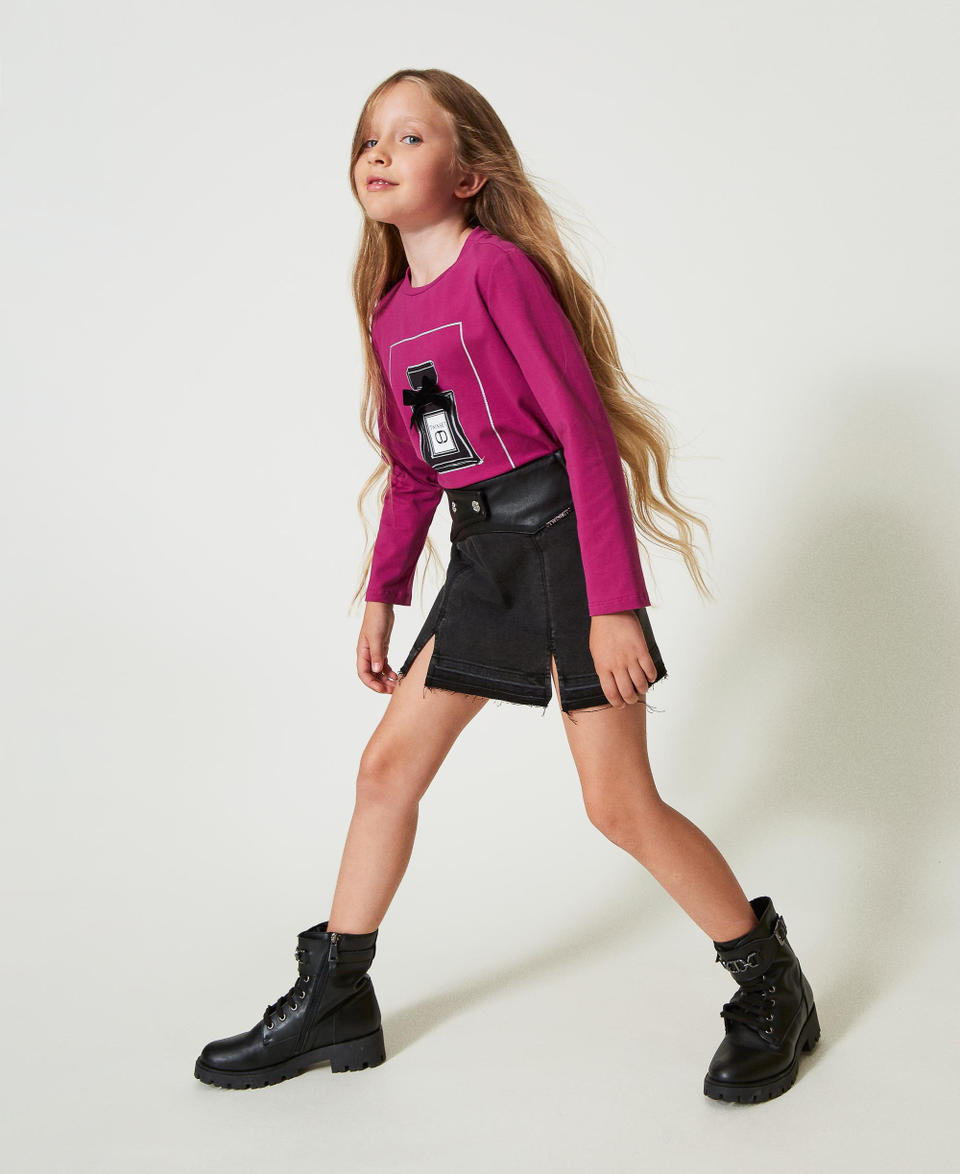 Twin Set Minigonna In Jeans Con Spacchi