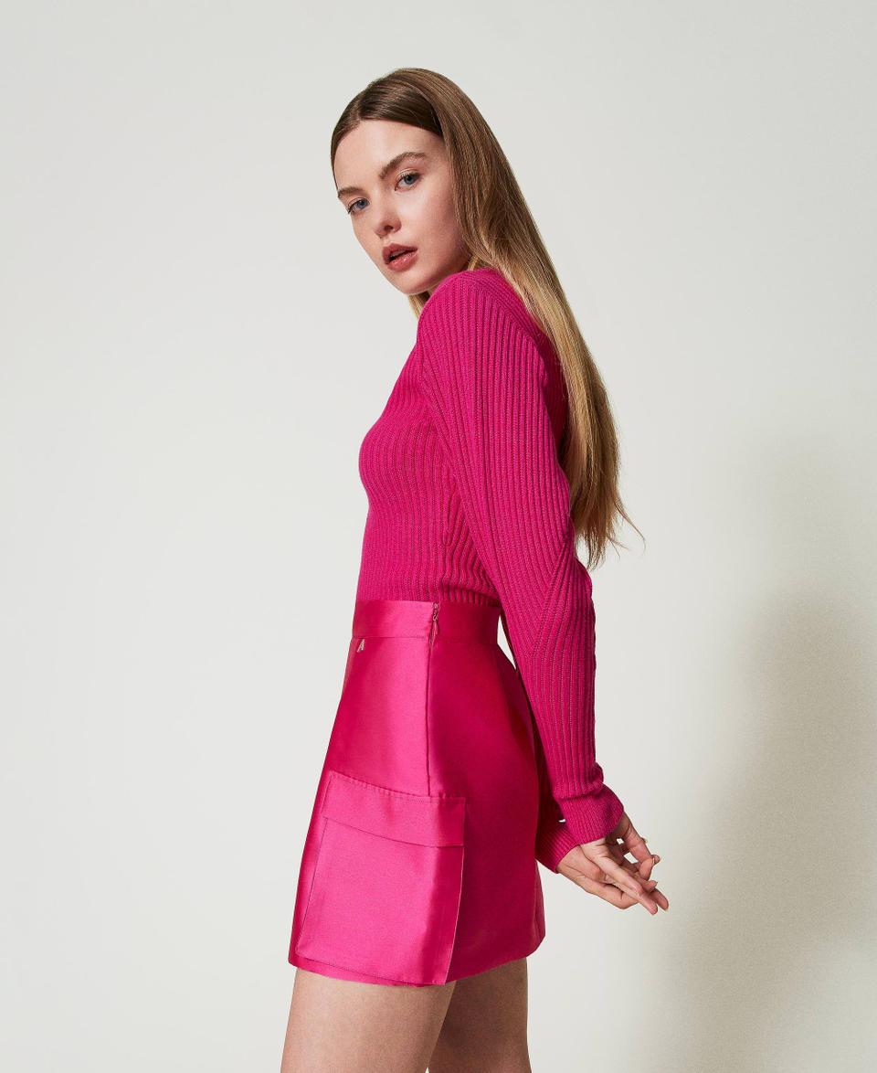 Twin Set Minigonna In Twill Mikado