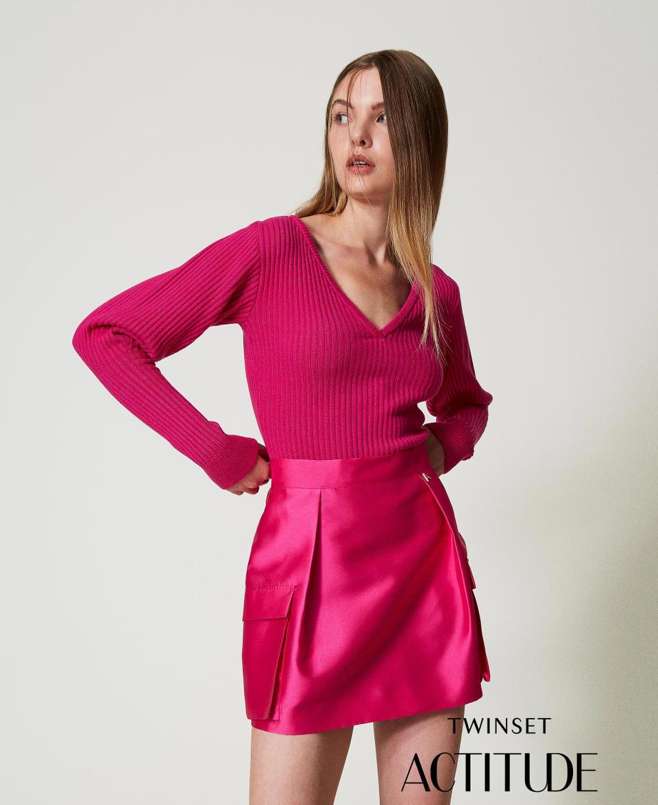 Twin Set Minigonna In Twill Mikado