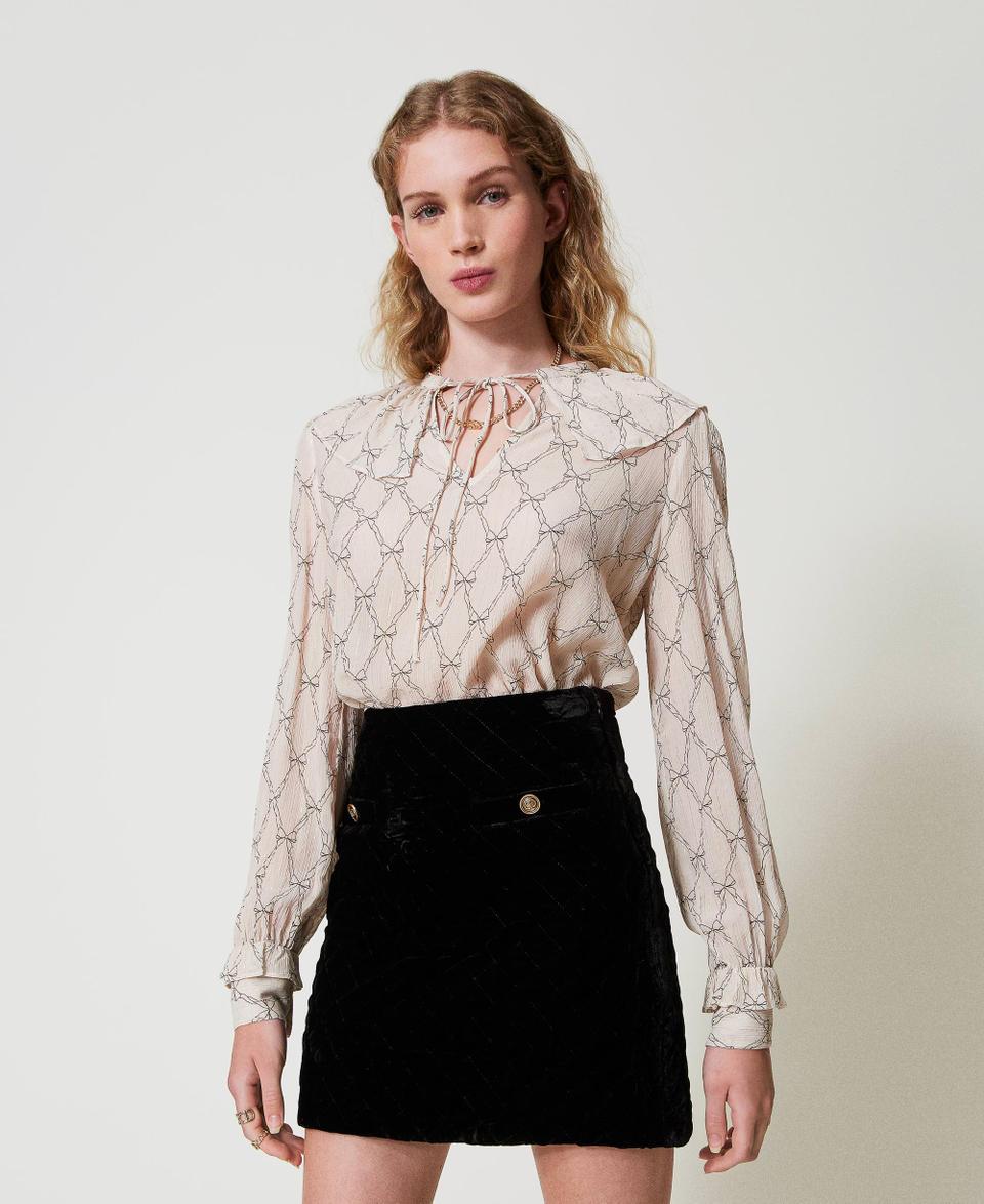 Twin Set Minigonna in velluto trapuntato