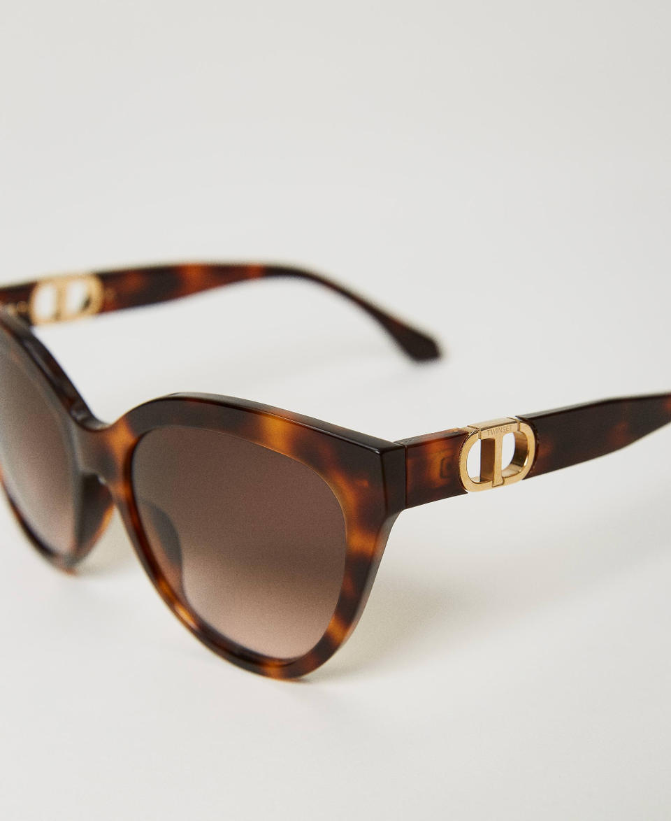 Twin Set Occhiali Da Sole Cat-eye Tortoise