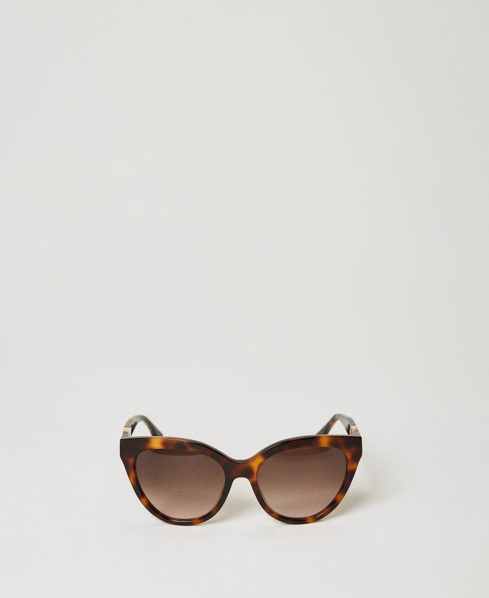 Twin Set Occhiali da sole cat-eye tortoise