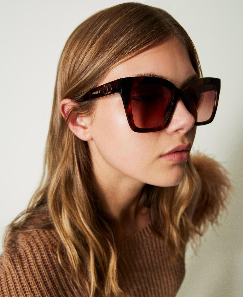 Twin Set Occhiali Da Sole Squadrati Tortoise