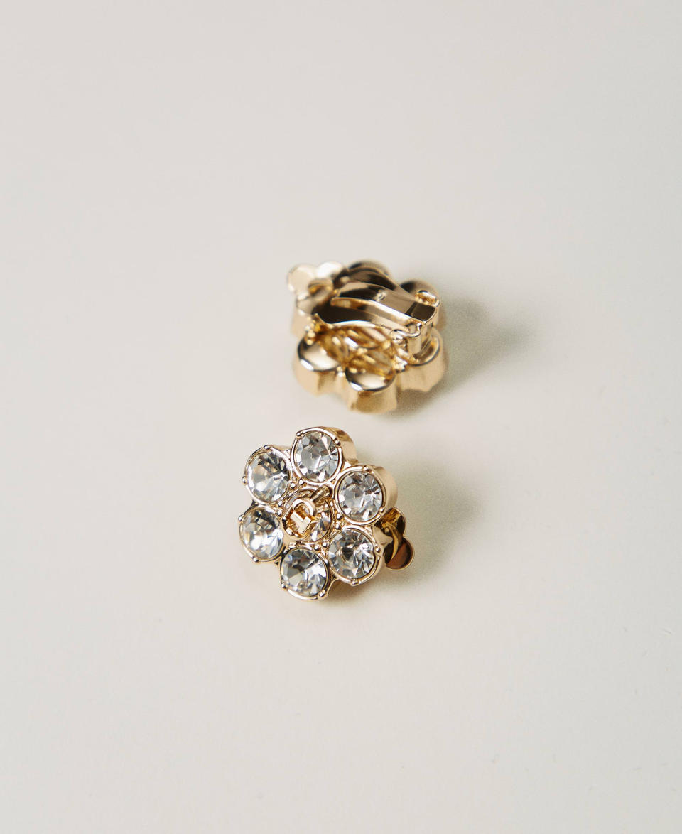 Twin Set Orecchini A Fiore Con Strass E Oval T