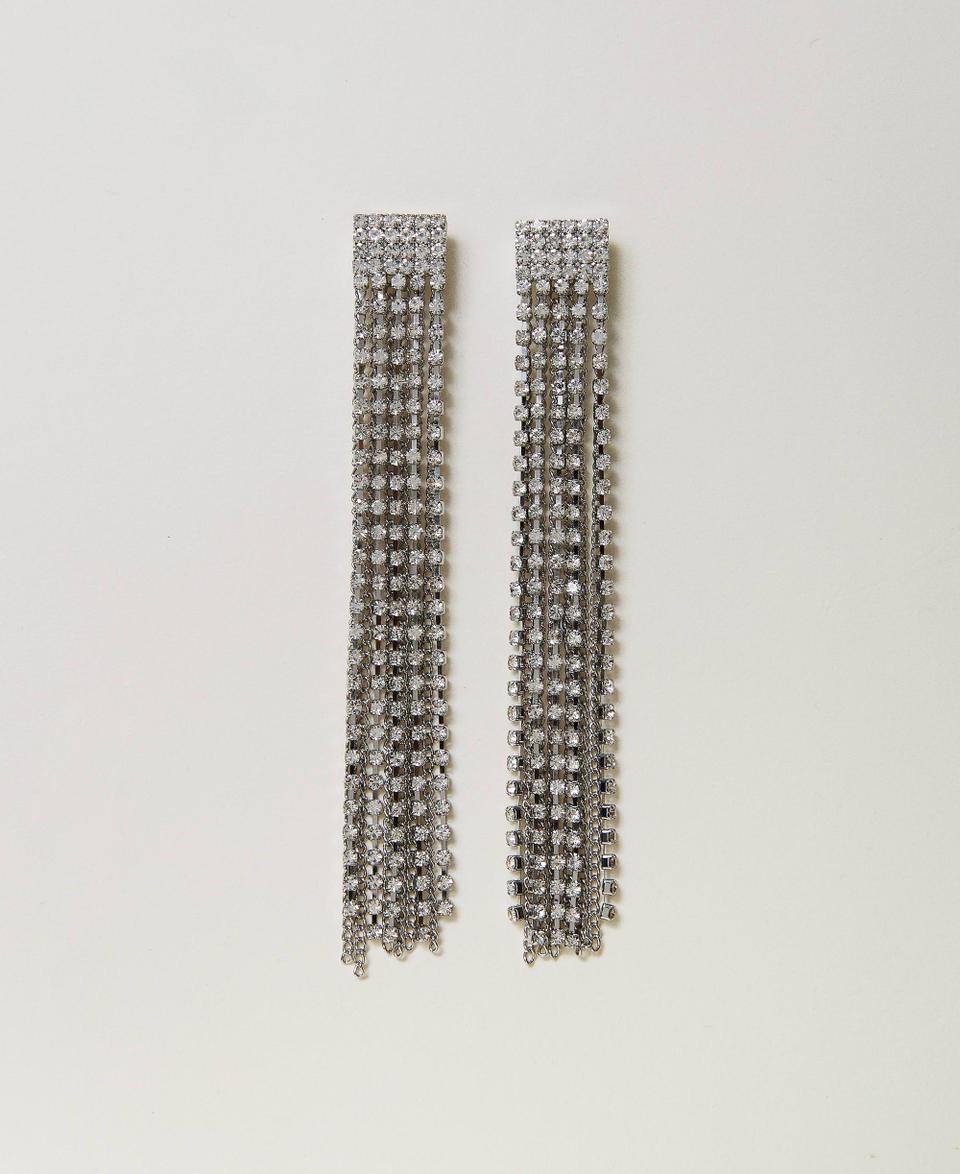 Twin Set Orecchini con frange di strass