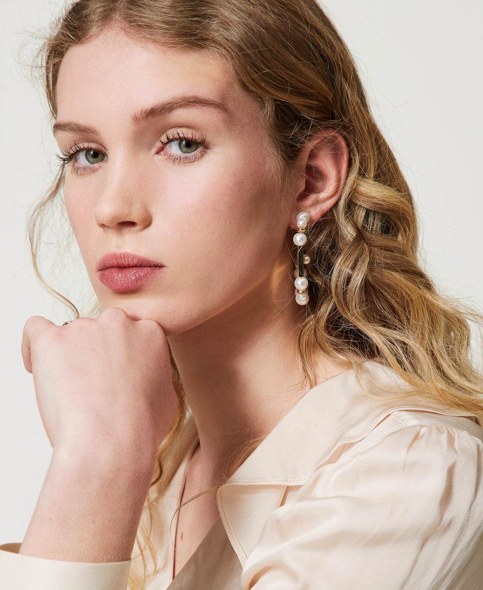 Twin Set Orecchini Oval T Con Perle