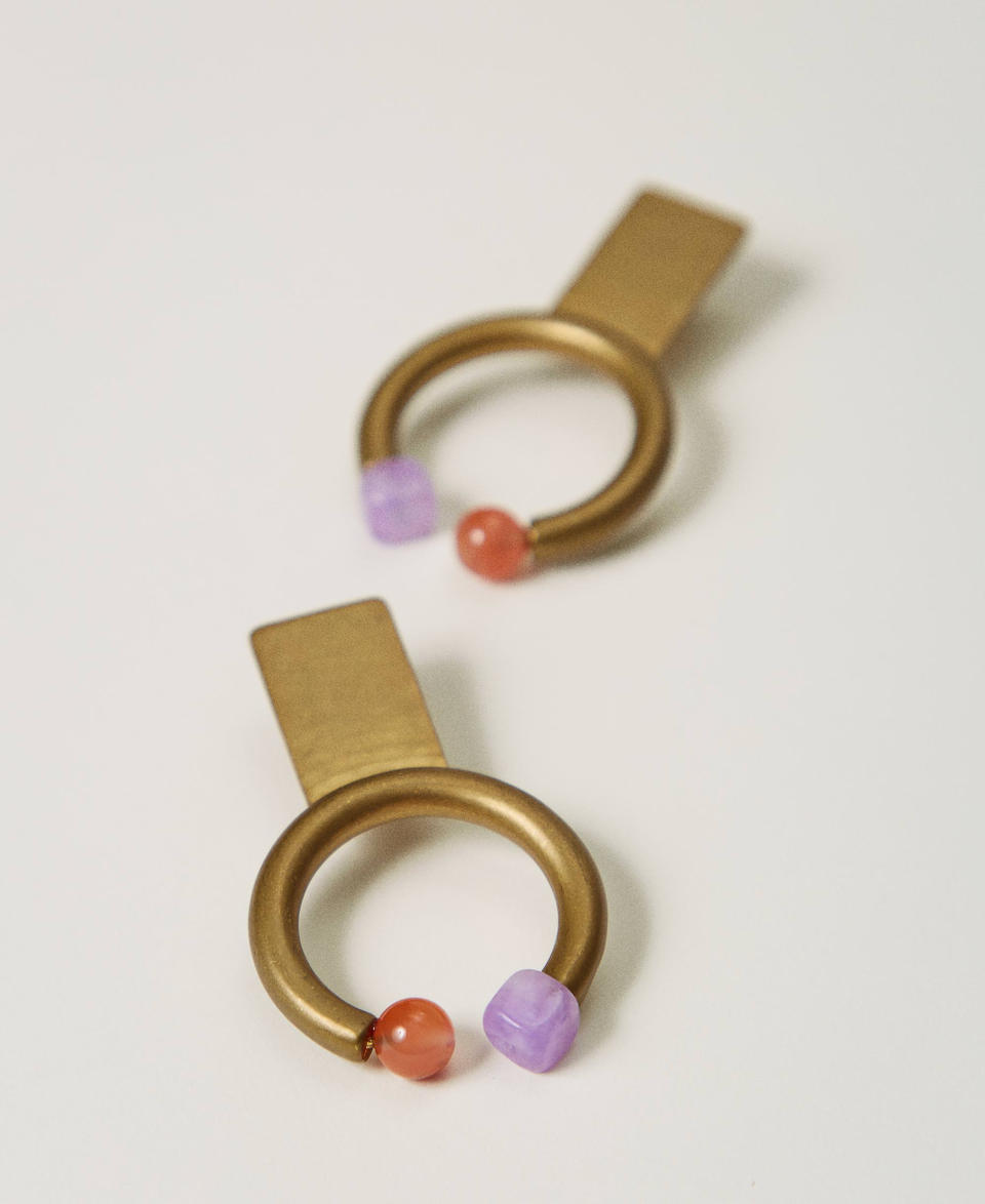 Twin Set Orecchino Con Cerchio E Pietre