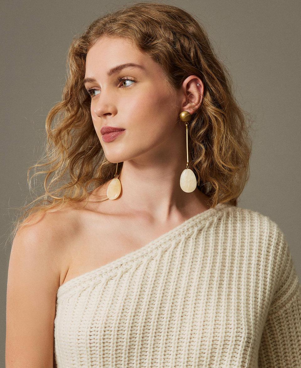 Twin Set Orecchino in metallo con pietra