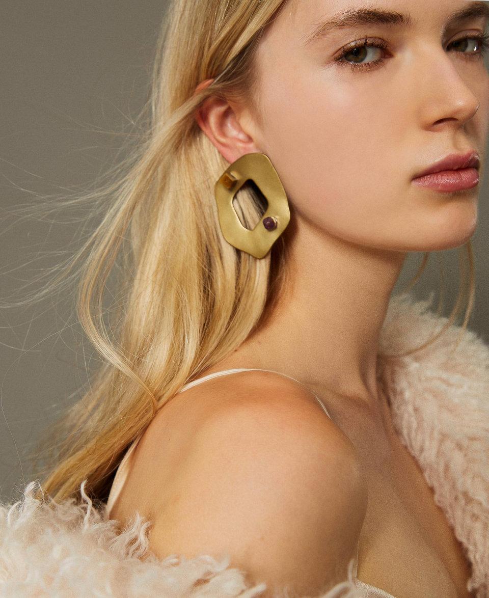 Twin Set Orecchino ovale in metallo