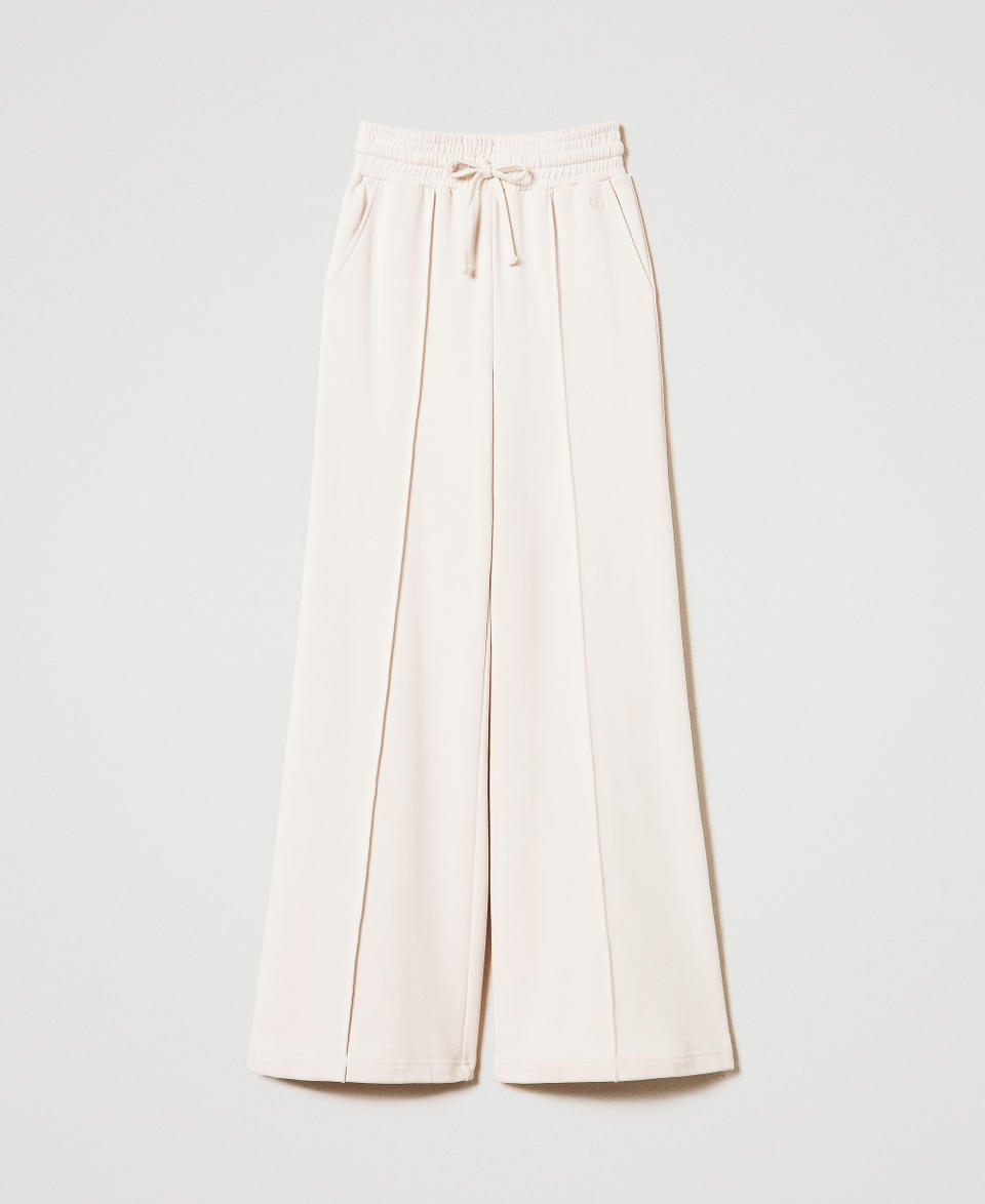 Twin Set Pantaloni A Palazzo In Felpa