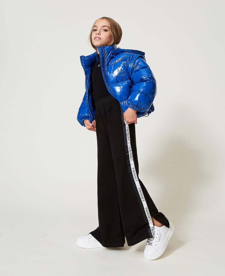 Twin Set Pantaloni A Palazzo In Felpa Con Logo