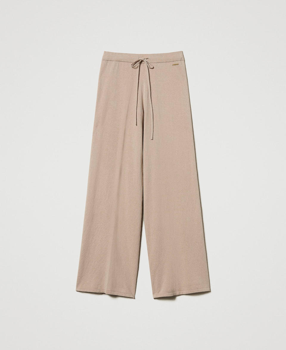 Twin Set Pantaloni A Palazzo In Maglia