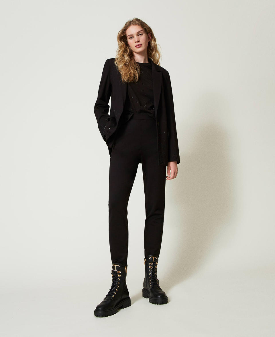 Twin Set Pantaloni a sigaretta con elastico